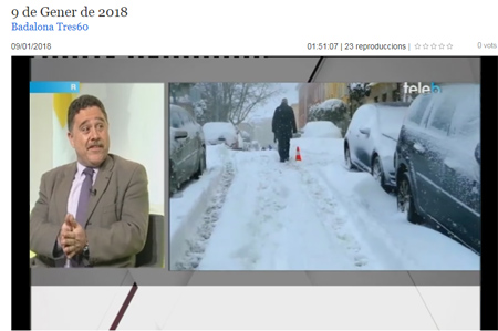 Durante la entrevista se realiz� una conexi�n telef�nica con el meteor�logo y amigo de nuestra Asociaci�n, Oriol Rodr�guez, que nos habl� del reciente episodio de tornados vividos en diversos puntos de Catalu�a.