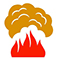 Fum d'incendis forestals amb possible precipitaci de cendra